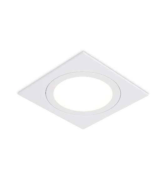 Светильник встраиваемый TN6607 WH белый IP44 GX53 max 15W 110*110*23