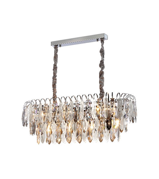 Светильник Ambrella light TR5259/10 CH/CL хром/прозрачный E27*10 max 40W 800*300*270