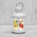 Декоративный фонарь Neon-night с шариками 12х12х20,6 см, белый корпус, теплый белый цвет свечения, фото 1