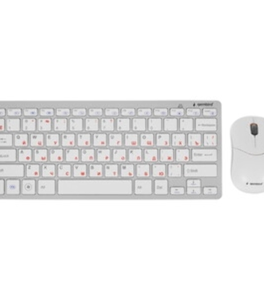 Комплект клавиатура+мышь Gembird KBS-7001-RU беспроводной, USB, 1600 DPI, белый