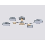 Светильник Ambrella light FL4859/4 GR/WD серый/дерево 60W 3000-6000K 700*400*120 (без ПДУ), фото6