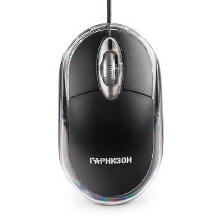 Мышь проводная Гарнизон GM-100 черный, 1000 dpi, USB, кнопки - 3