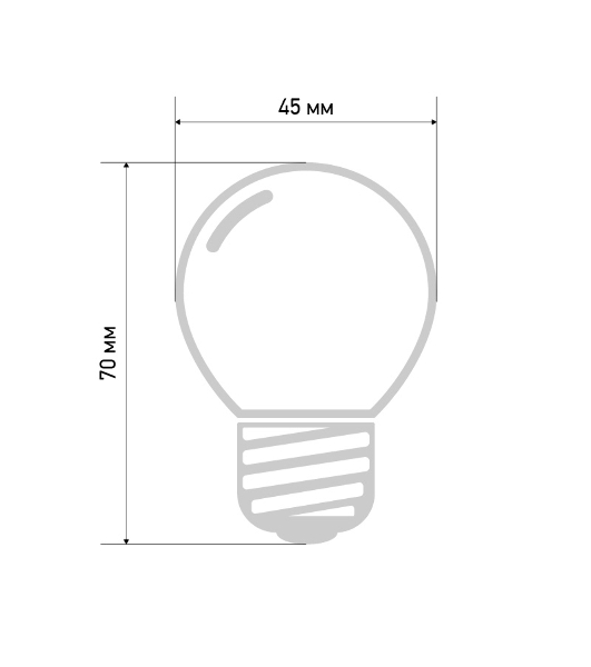 Лампа светодиодная Neon-night d-45 3 LED 1Вт шар . белая E27 25лм 220В