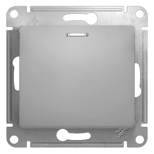 Механизм выключателя 1-кл. СП Glossa 10А IP20 10AX с подсветкой алюм. SchE GSL000313