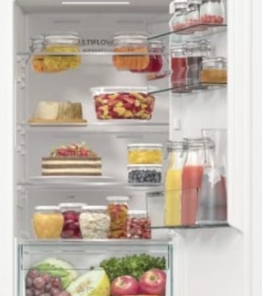 Встраиваемый холодильник Gorenje NRKI517141 белый двухкамерный 175/68 л морозилка снизу, No Frost