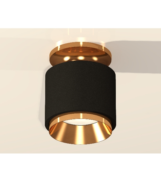 Светильник Ambrella Light XS7511120 SBK/PYG черный песок/золото желтое полированное MR16 GU5.3 (N7929, C7511, N7034)