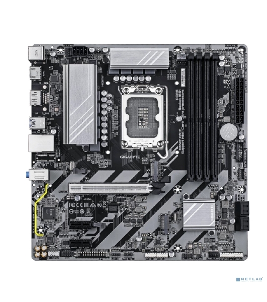 Материнская плата Gigabyte B860M D3HP, LGA 1851, Intel B860, 4xDDR5, 4xSATA, 2xM.2, 1xPCIe 5.0 x16, 2xPCIe x1, 1xHDMI, 1xDP, 1x 1Gb LAN, 3xUSB-A 3.2 Gen 1, 3xUSB-A 2.0, 1xUSB-C 3.2 Gen 1, 3x3.5 мм, 7.1, mATX