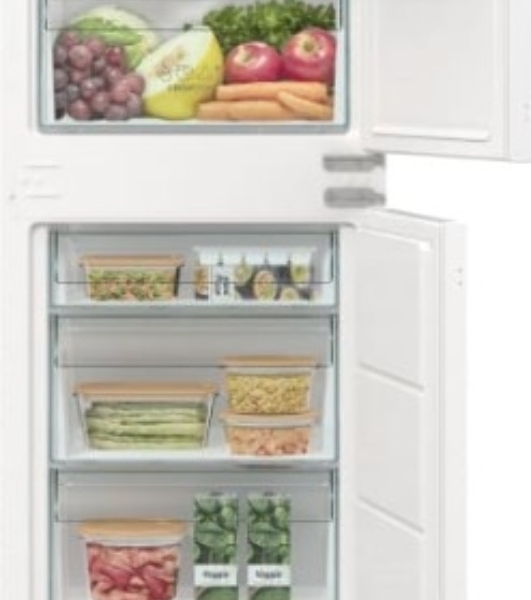 Встраиваемый холодильник Gorenje NRKI517141 белый двухкамерный 175/68 л морозилка снизу, No Frost