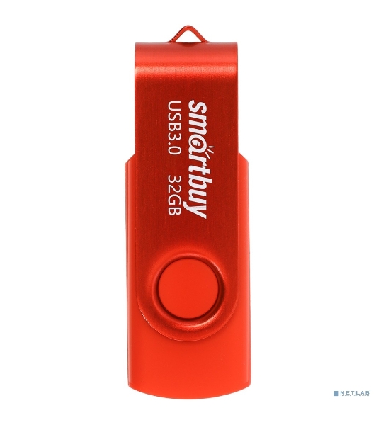 Флешка USB Smartbuy Twist Red (SB032GB3TWR), 32Gb, USB 3.0/3.1, R/W 70/40, красный