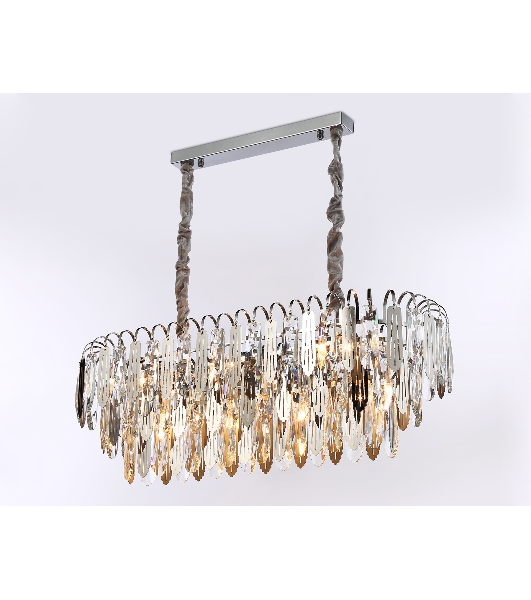 Светильник Ambrella light TR5259/10 CH/CL хром/прозрачный E27*10 max 40W 800*300*270