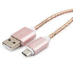 Кабель USB2.0 Cablexpert CC-G-mUSB02Cu-0.5M, AM/microB, серия Gold, длина 0.5м, золото, блистер, фото 1