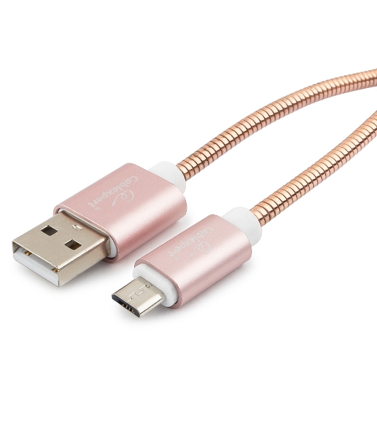 Кабель USB2.0 Cablexpert CC-G-mUSB02Cu-0.5M, AM/microB, серия Gold, длина 0.5м, золото, блистер