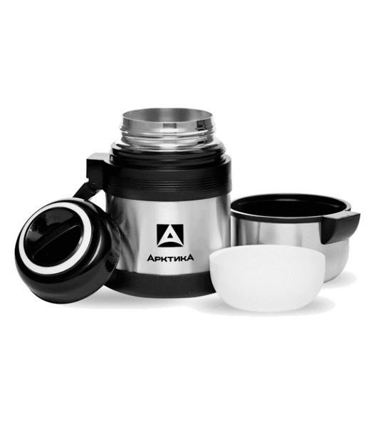 Термос Арктика 201-600 универсальная пробка, 0,6 л, с ручкой + чашка, холод/тепло 18 ч