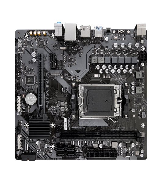 Материнская плата Gigabyte A620M H (V1.2/V2.0), SocketAM5 AMD A620 2xDDR5 mATX AC`97 8ch(7.1) GbLAN RAID+VGA+HDMI