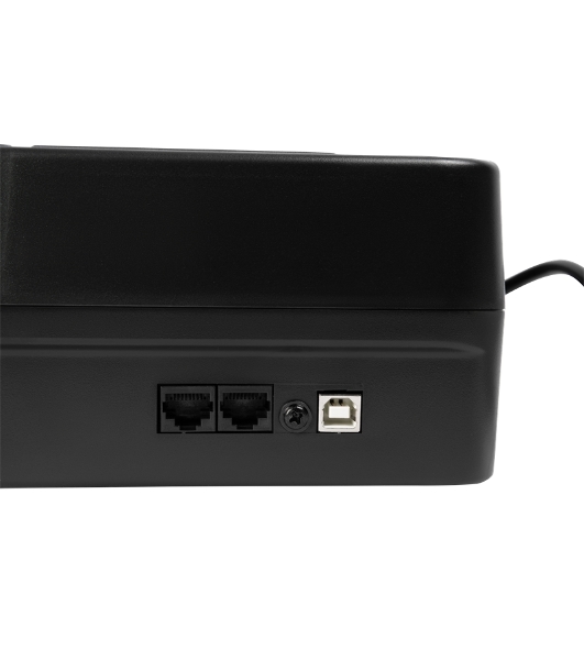 Источник бесперебойного питания SMARTWATT UPS SAFE PRO LCD 1000 черный 1000/600 ВА/Вт, напольный/настенный, линейно-интерактивный, LCD дисплей, Shuko CEE7/4 - 8 шт. (4 шт. с резервным питанием, 4 шт. - сетевой фильтр)