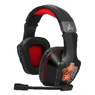 Гарнитура QUMO Arsenal чёрный, проводная, USB, подсветка