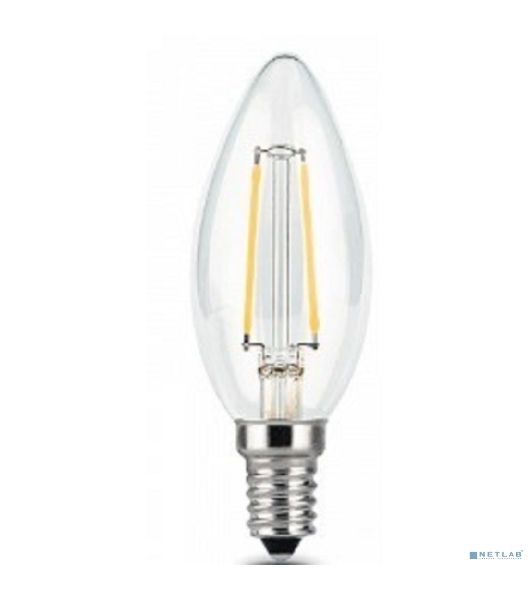 Лампа светодиодная филаментная Gauss Black Filament 11Вт свеча 4100К E14