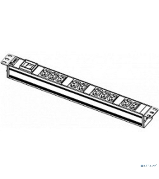 Блок розеток Rem-10 без шнура с выкл., 10 IEC 60320 C13, вход IEC 60320 C14, 10A, алюм., 19'
