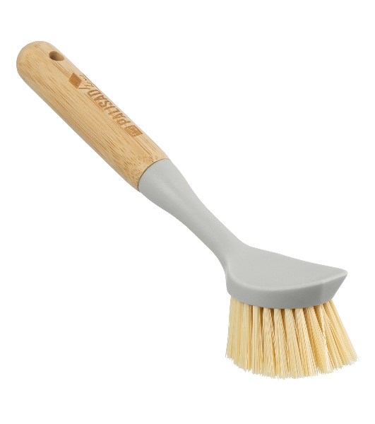 Щетка для посуды круглая d 60х230 мм, бамбуковая рукоятка, Home Palisad