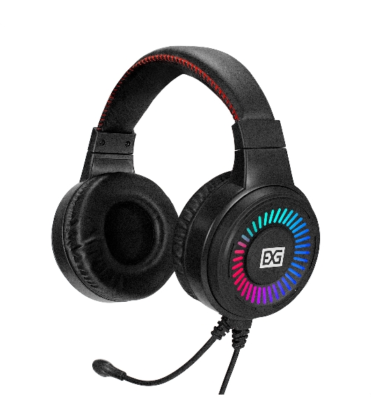 Гарнитура ExeGate Gaming HS-520G чёрный, проводная, 2 x mini jack 3.5 мм + USB, подсветка, регулятор громкости