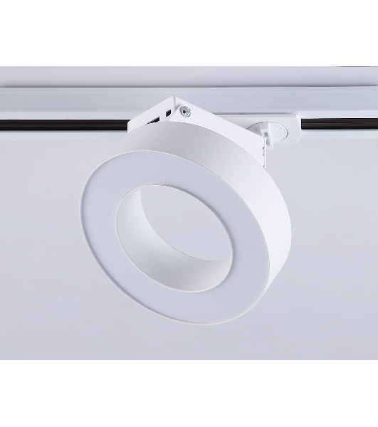 Трековый однофазный светодиодный светильник Ambrella light GL6866 WH белый LED 15W 4200K D115*80