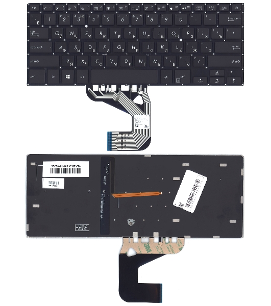 Клавиатура для ноутбука Asus UX460U UX460UA черная с подсветкой