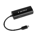 Сетевой адаптер Ethernet Gembird NIC-U10, Type-C USB 2.0 - Fast Ethernet adapter, пластик, черный, RTL8152, фото 1