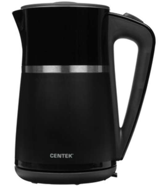 Электрочайник Centek CT-0028 черный, 1.7 л, 2200 Вт, скрытый нагревательный элемент