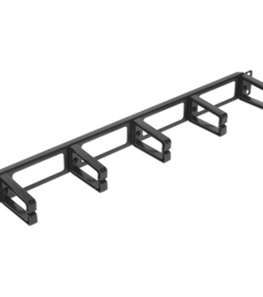 Организатор комм. шнуров Hyperline CM, 19', 1HU, 44х482,5х67 мм (ВхШхГ), с крышкой , цвет: черный