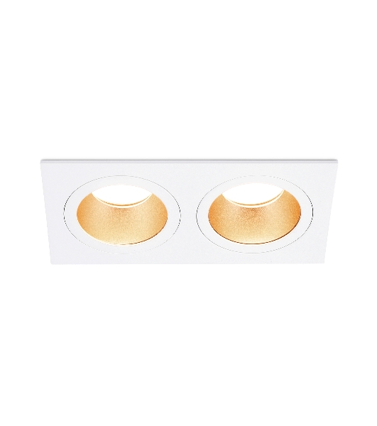 Встраиваемый точечный светильник Ambrella light TN102831/2 WH/GD белый/золото GU5.3/2 178*93*50