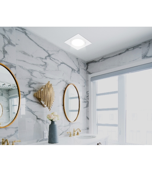 Светильник встраиваемый TN6607 WH белый IP44 GX53 max 15W 110*110*23