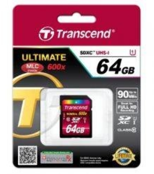 Флеш карта SDXC 64Gb Class10 Transcend TS64GSDXC10U1 BULK w/o adapter