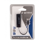 Сетевой адаптер Ethernet Gembird NIC-U10, Type-C USB 2.0 - Fast Ethernet adapter, пластик, черный, RTL8152, фото2