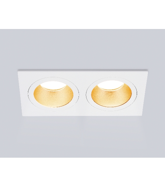 Встраиваемый точечный светильник Ambrella light TN102831/2 WH/GD белый/золото GU5.3/2 178*93*50