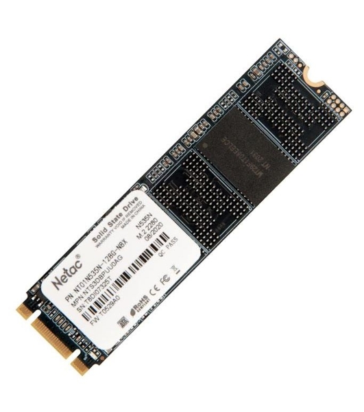 Накопитель SSD Netac N535N, 128Gb, M.2 2280, SATA-III, R/W 510/440