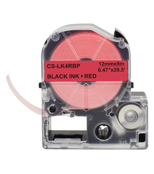 Картридж ленточный Cactus CS-LK4RBP черный для Epson LW300/LW400/LW700/LW600P/LW1000P/K400/Z700/Z900