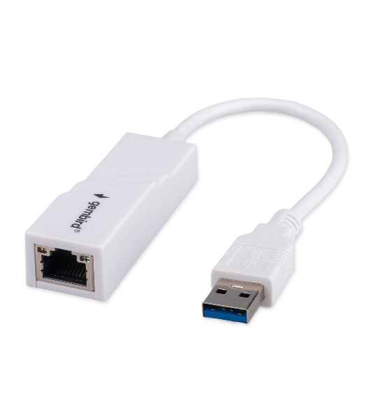 Сетевой адаптер Ethernet Gembird NIC-U11, USB 3.0 - Gigabit Ethernet adapter, пластик, белый, RTL8153