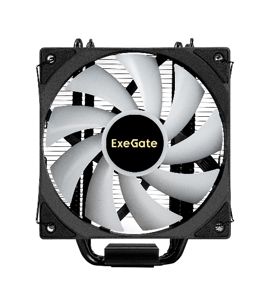 Кулер для процессора ExeGate Dark Magic EXX400V3 PWMRGB, 120 мм, алюминий/медь, 800-1800 об/мин, 11-33 дБ, 4 pin PWM, 140 Вт, высота 148 мм, RGB