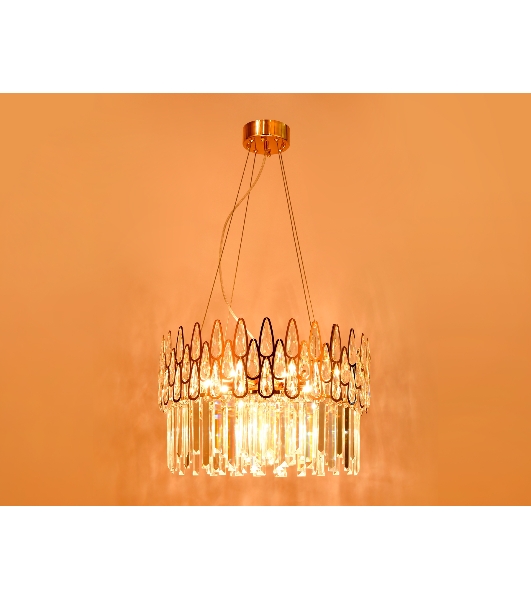 Светильник Ambrella light TR5263/8 GD/CL золото/прозрачный E14/8 max 40W D500*700