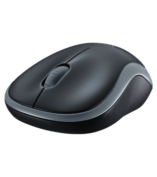 Мышь беспроводная Logitech M185 серый/черный, 1000 dpi, радиоканал, USB, кнопки - 3