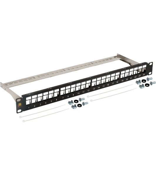Патч-панель наборная Lanmaster LAN-PPN24OK-STP 19' 1U 24x FTP