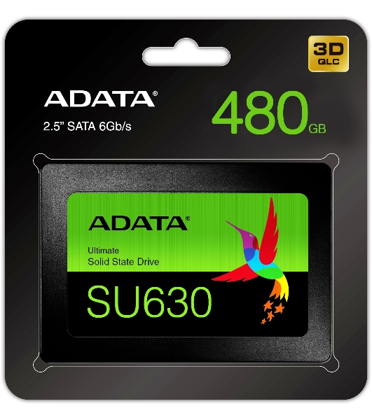 Накопитель SSD ADATA SU630, 480Gb, SATA III, 2.5', R/W 520/450