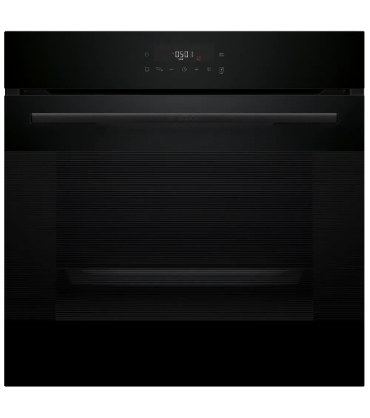 Электрический духовой шкаф Bosch HJG852YB0T Serie 6, 60 см, 66 л, черный,сенсорное управление, 8 режимов+AutoPilot 30(30 автоматических программ), LCD-дисплей, галогенное освещение, самоочистка EcoClean,Soft Open and Soft Close door,телескопические направляющие на 2 уровнях