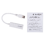 Сетевой адаптер Ethernet Gembird NIC-U11, USB 3.0 - Gigabit Ethernet adapter, пластик, белый, RTL8153, фото4