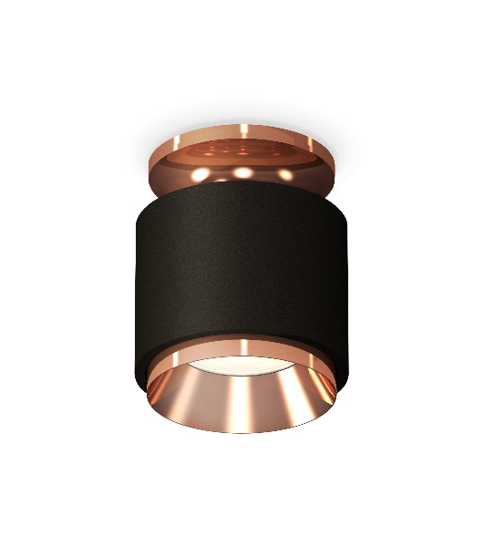 Светильник Ambrella Light XS7511140 SBK/PPG черный песок/золото розовое полированное MR16 GU5.3 (N7930, C7511, N7035)