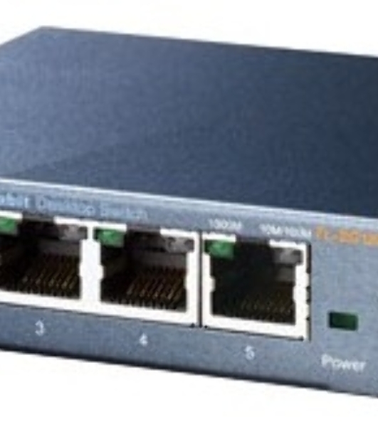 Коммутатор TP-Link SOHO TL-SG105 5-port Desktop Gigabit Switch, 5 10/100/1000M RJ45 ports, metal case
