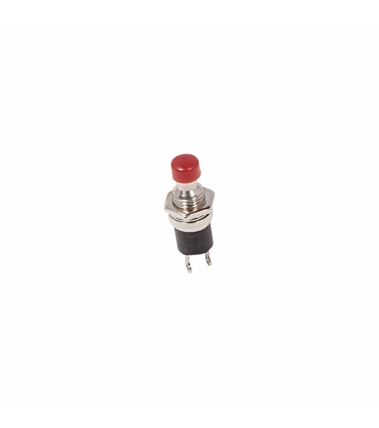 Выключатель-кнопка металл Rexant 220V 2А (2с) (ON)-OFF Ø7.2 красный Micro