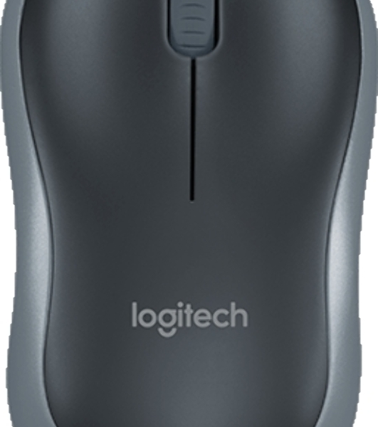 Мышь беспроводная Logitech M185 серый/черный, 1000 dpi, радиоканал, USB, кнопки - 3