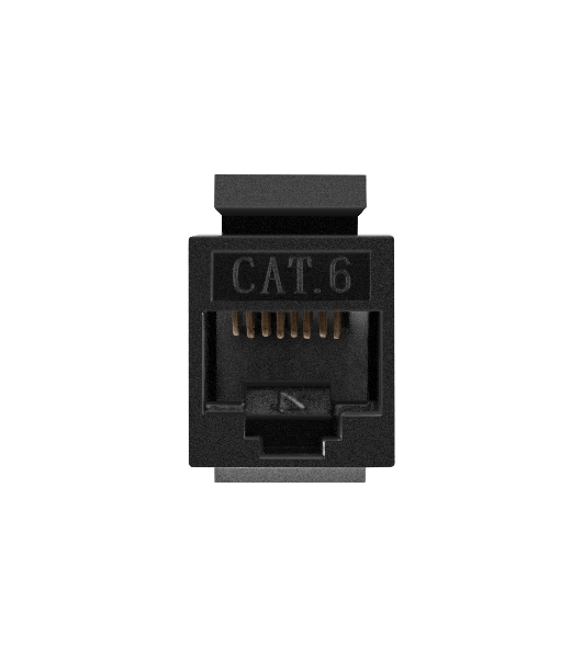 Модуль проходной ExeGate CP45-KJ-UC6 (RJ45-RJ45 формата Keystone Jack, Кат.6, неэкранированный)