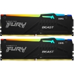 Оперативная память Kingston Fury Beast, DDR5, 32Gb (2x16 Gb), 6800 MHz, CL34, радиатор, черный, фото 1